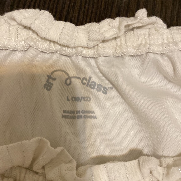 Target Art Class | Girls White Flowy Long Sleeve Tie Front Blouse - Picture 6 of 7